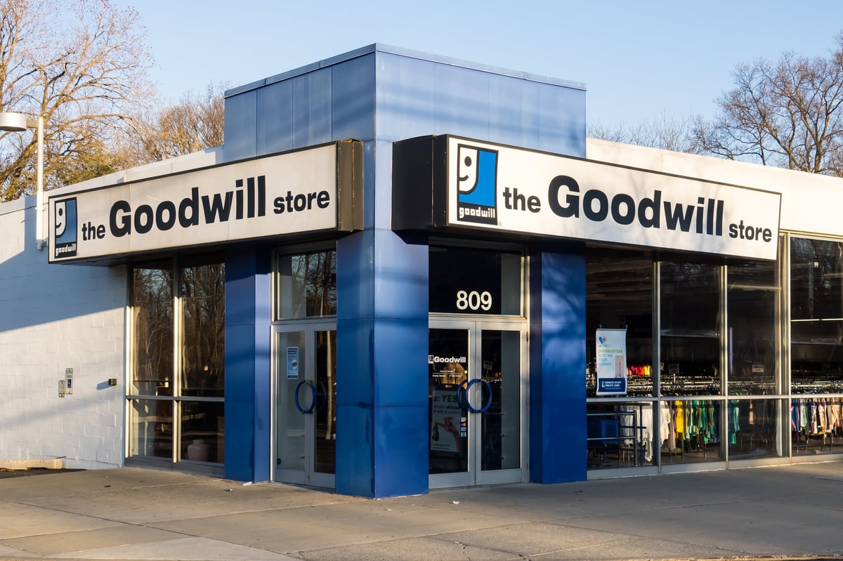 Retail thrift store exterior