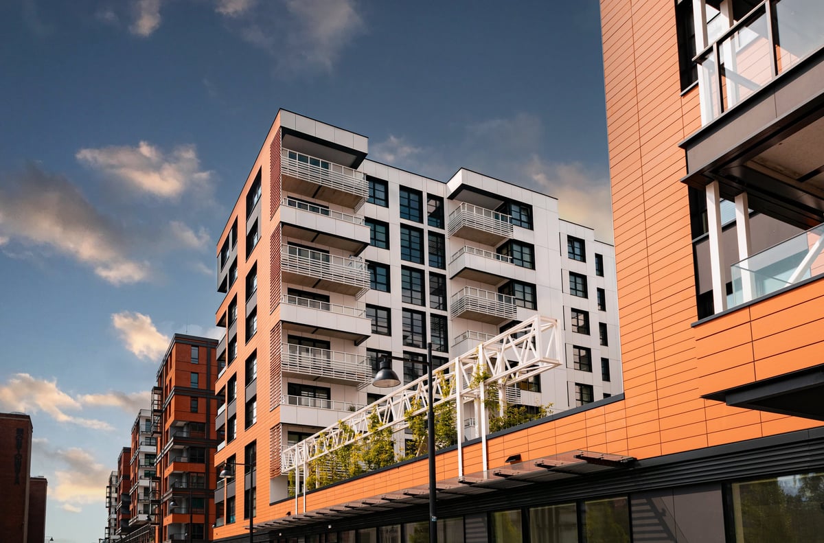 New modern residential building