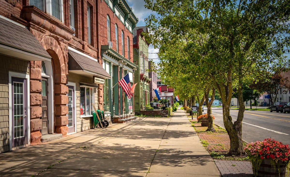 Main street store fronts