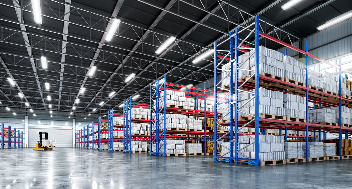 Interior of a warehouse