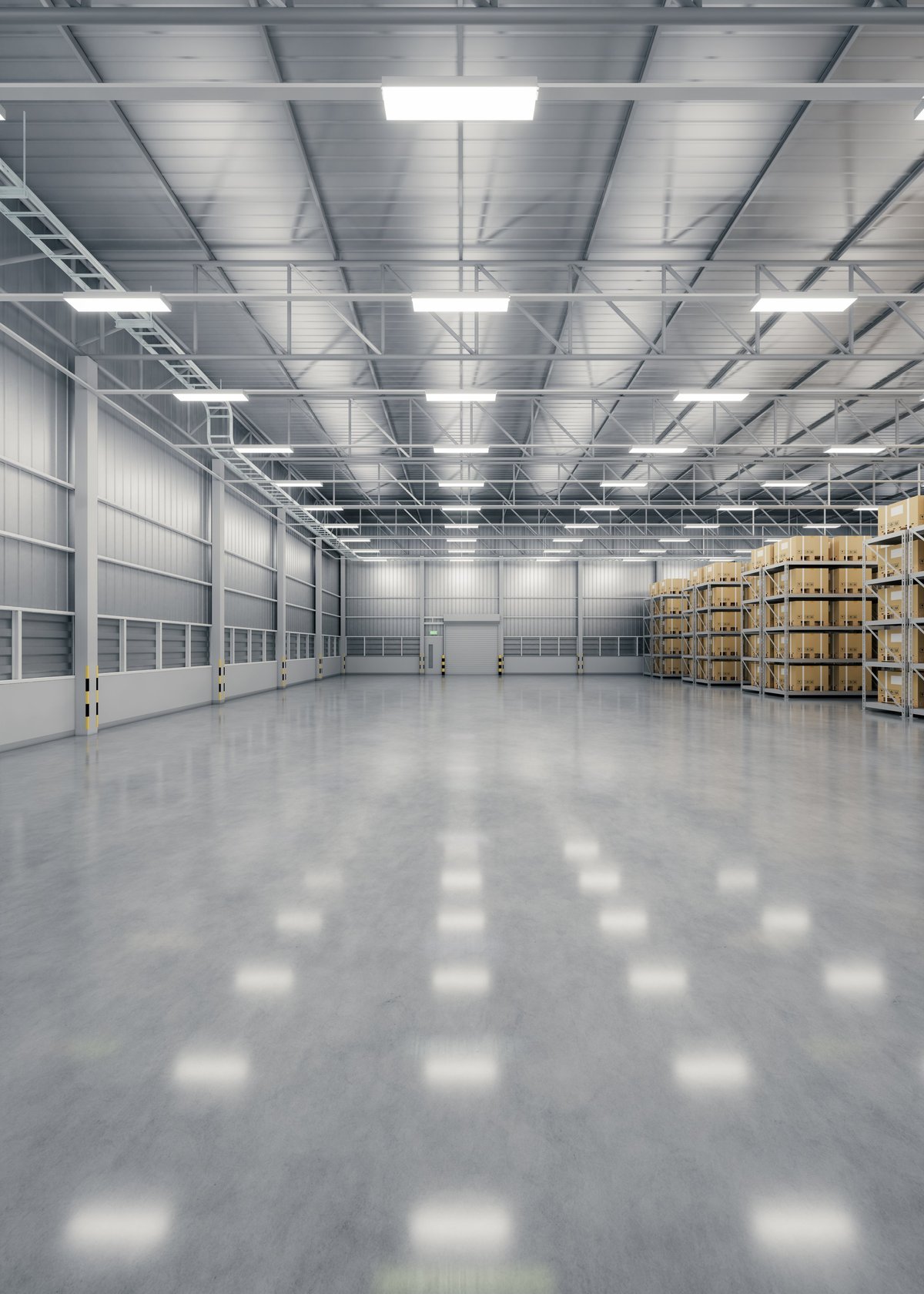 Warehouse industry building interior