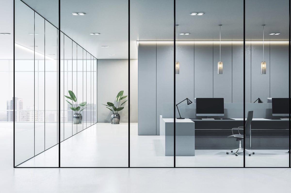 Sleek modern office interior