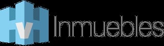 Inmuebles logo featuring a blue 3D house icon with the text Inmuebles in gray
